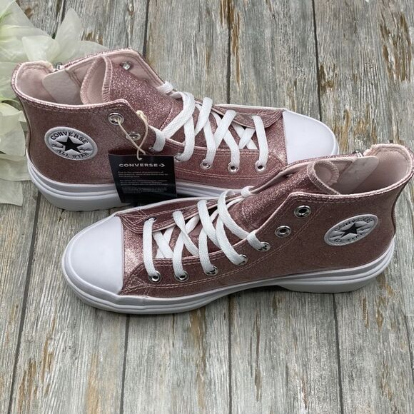 Converse Chuck Taylor All Star Lugged Glitter Hightop Sneaker Shoes Size 8 - Picture 5 of 16